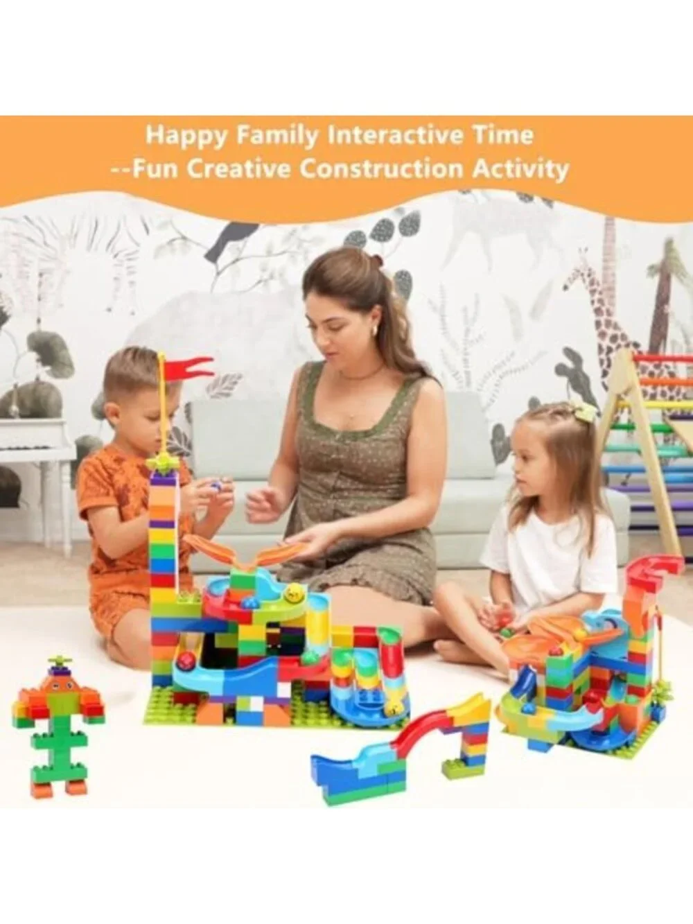 130-Piece Marble Run Set - STEM Building Toy for Kids, Fun Educational Activity